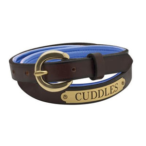 Padded Leather Belt w/plate