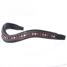 Load image into Gallery viewer, Light Peach/Rose/Fuchsia/Red Crystal Browband