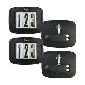 Pony Leather Bridle Number Holders (Pair)