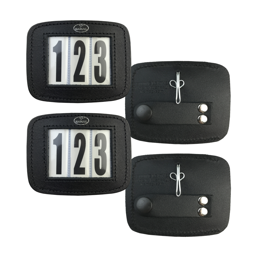 Pony Leather Bridle Number Holders (Pair)
