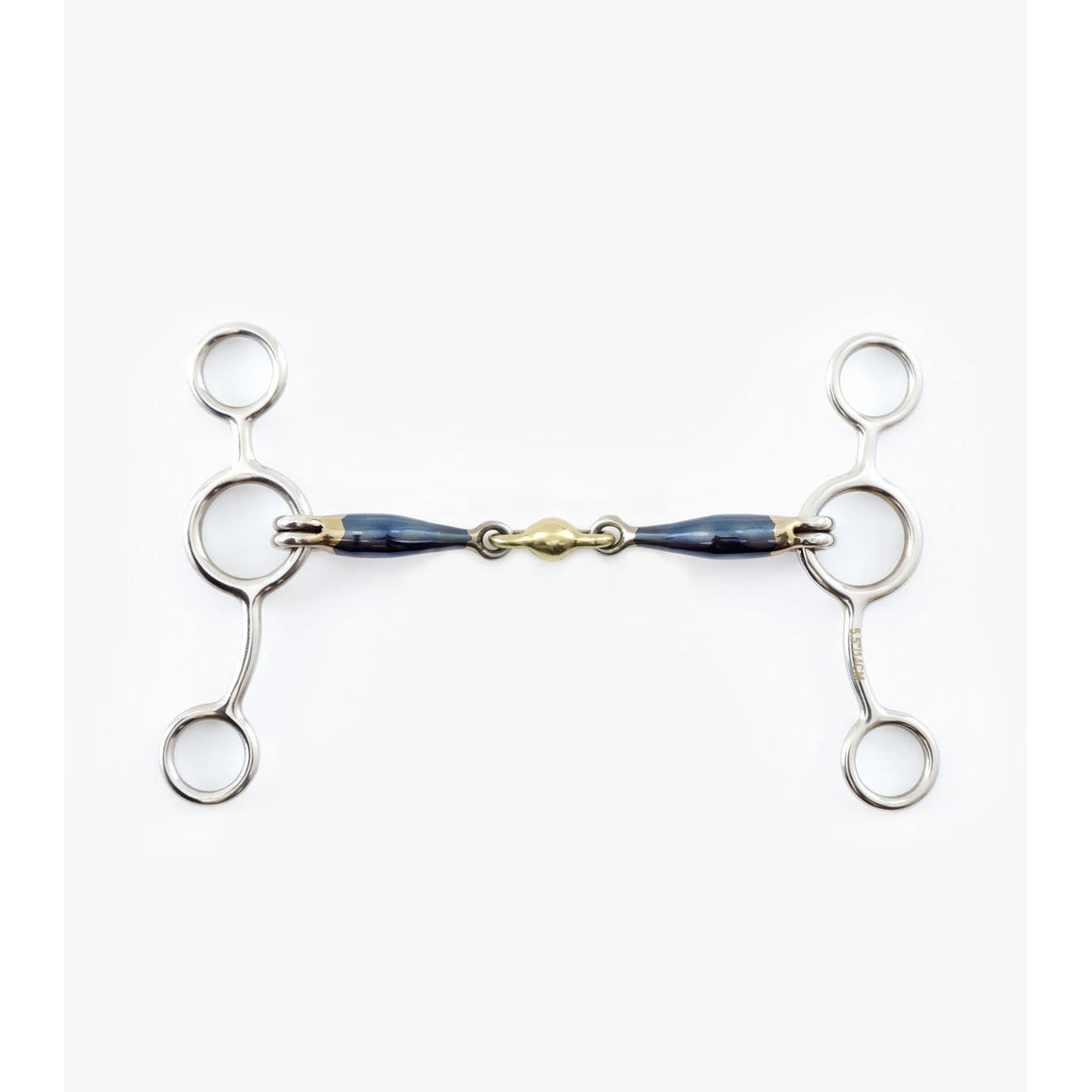 Blue Sweet Iron Tom Thumb Bit with Brass Alloy Lozenge