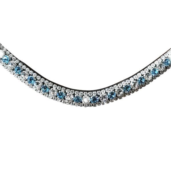 Baby Blue Crystal Browband (Black leather)