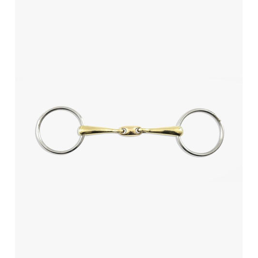 Brass Alloy Training Snaffle Bit with Lozenge