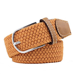 Camel Brown Elastic Braided Belt