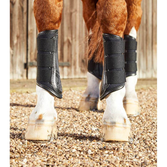 Carbon Air-Tech Single Locking Brushing Boots