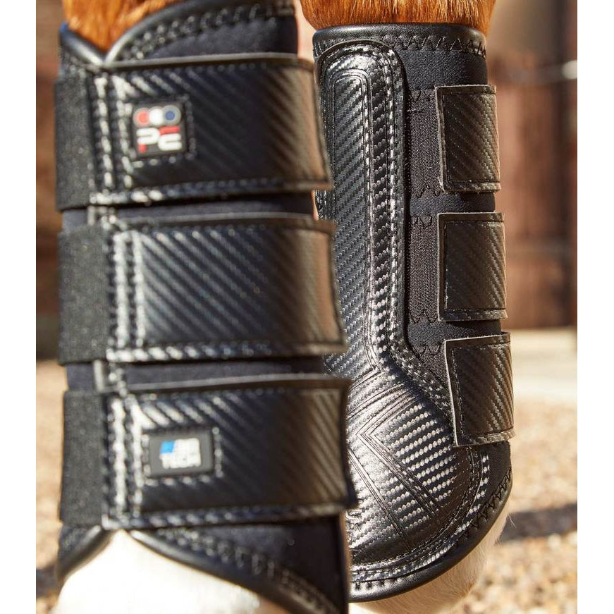Carbon Air-Tech Single Locking Brushing Boots