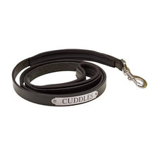 Load image into Gallery viewer, Padded Leather Dog Leash with Plate