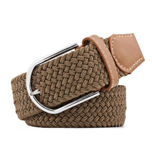 Dark Khaki Elastic Braided Belt