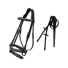 Load image into Gallery viewer, Fancy Stitch Padded Hanoverian Bridle (Convertible)