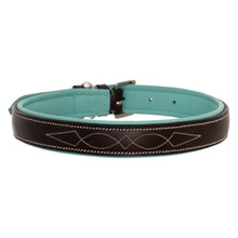 Load image into Gallery viewer, Fancy Stitch Padded Leather Dog Collar