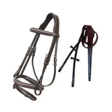 Load image into Gallery viewer, Fancy Stitch Padded Hanoverian Bridle (Convertible)