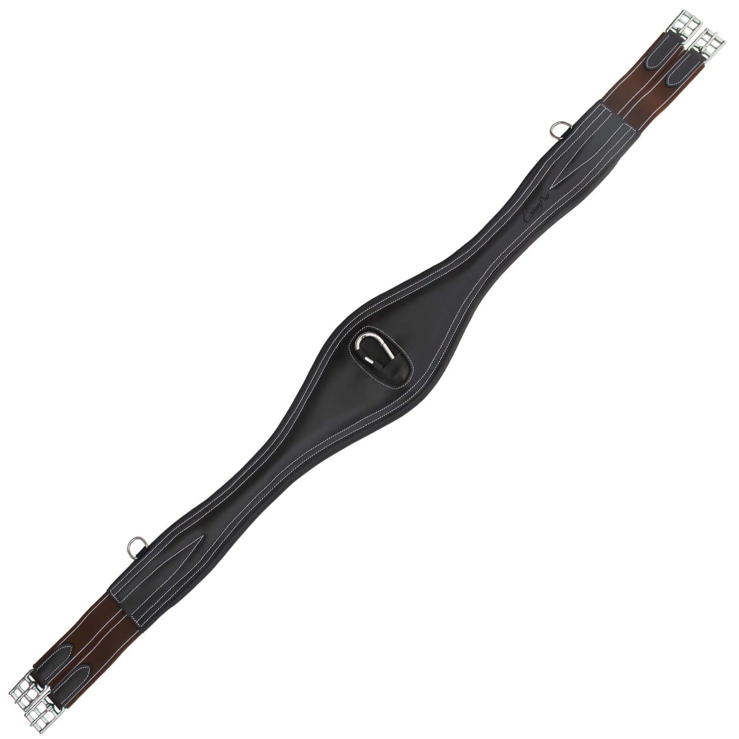 Padded Long Girth w/snap - Brown/Grey/Maroon Elastic