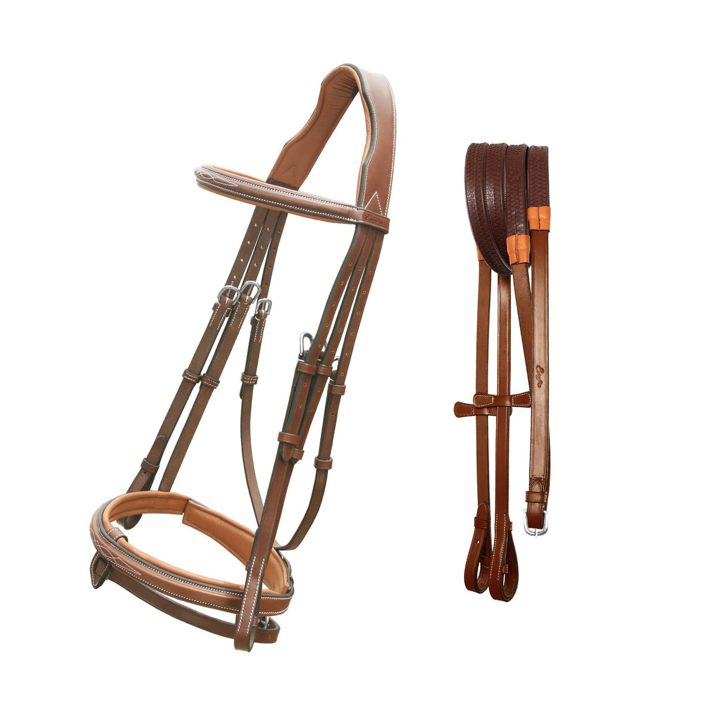 Fancy Stitch Padded Hanoverian Bridle (Convertible)