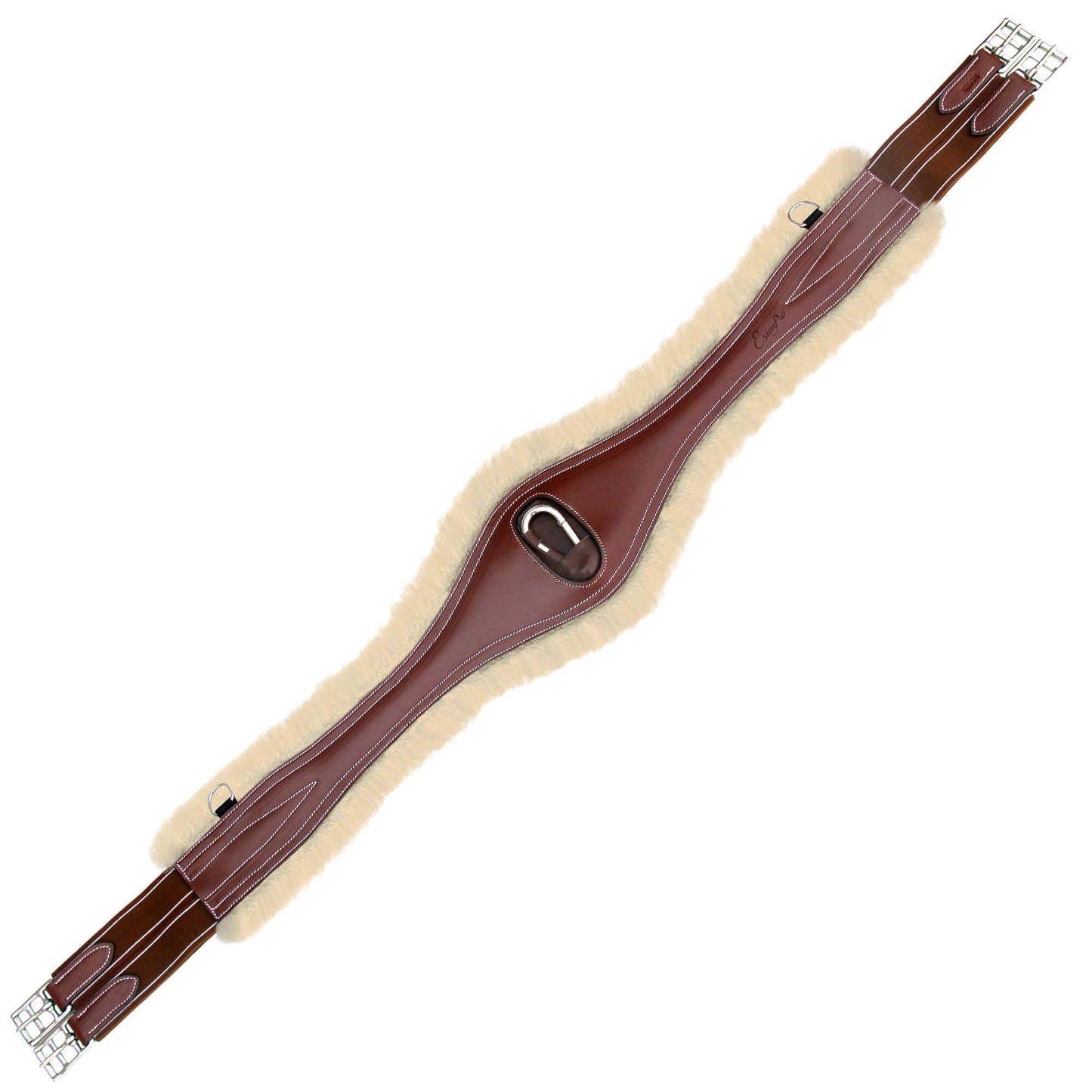 Padded Long Girth w/snap - Brown/Grey/Maroon Elastic