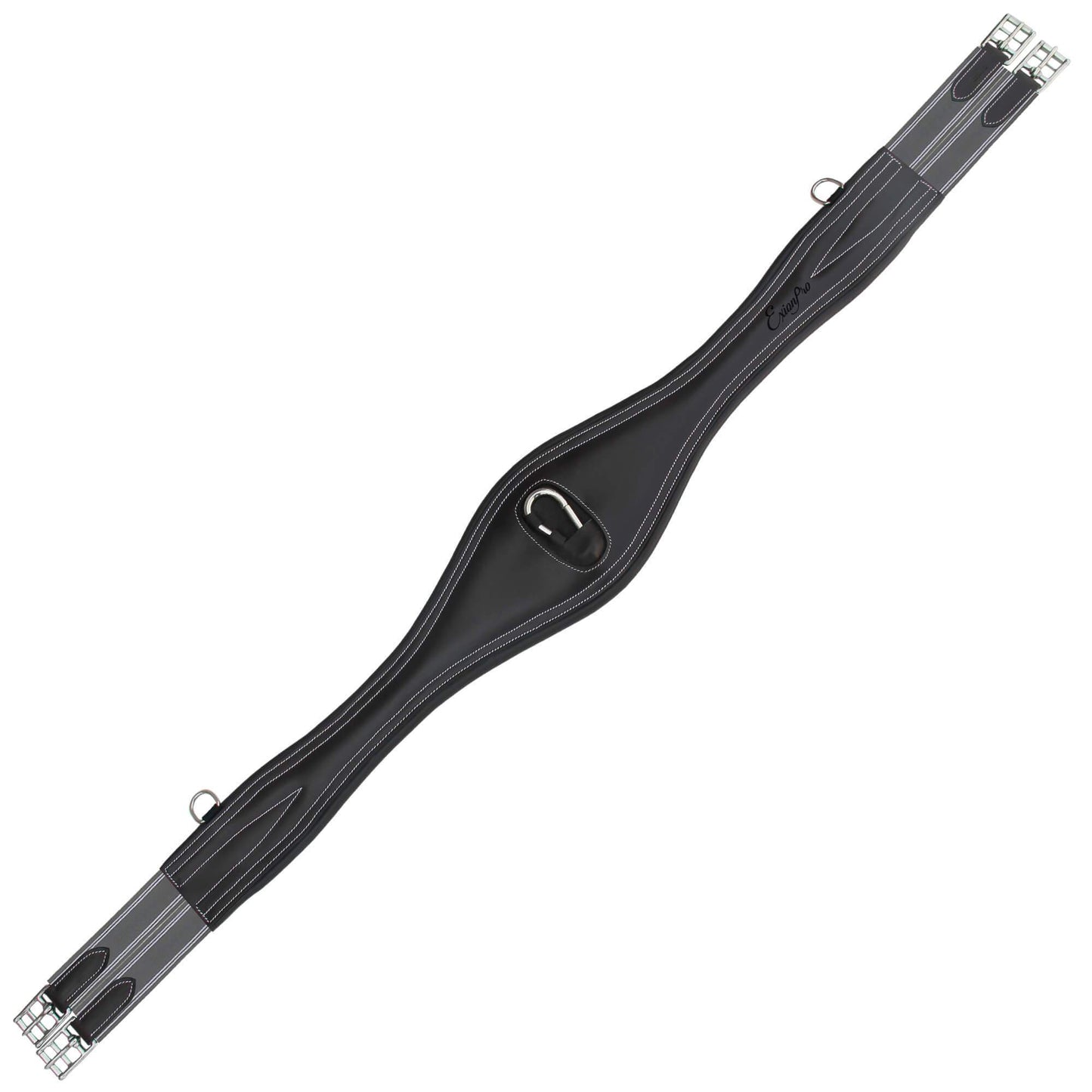 Padded Long Girth w/snap - Grey/White Elastic