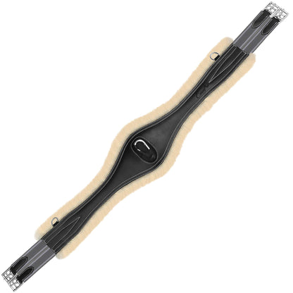 Padded Long Girth w/snap - Grey/White Elastic