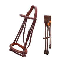 Load image into Gallery viewer, Fancy Stitch Padded Hanoverian Bridle (Convertible)