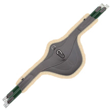 Load image into Gallery viewer, Padded Stud Girth w/snap - Green/White Elastic