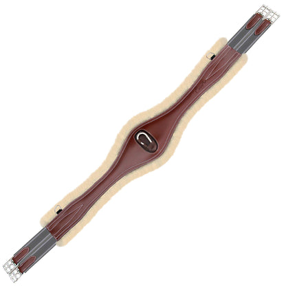 Padded Long Girth w/snap - Grey/White Elastic