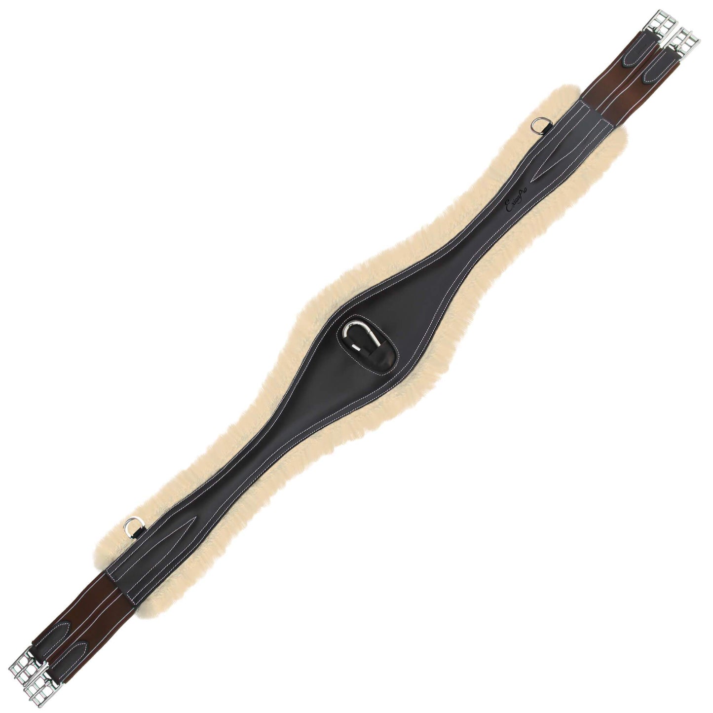 Padded Long Girth w/snap - Brown/Grey/Maroon Elastic