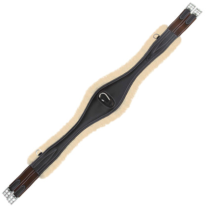 Padded Long Girth w/snap - Brown/Grey/Maroon Elastic