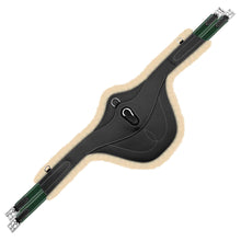 Load image into Gallery viewer, Padded Stud Girth w/snap - Green/White Elastic