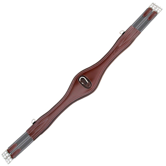 Padded Long Girth w/snap - Grey/White Elastic