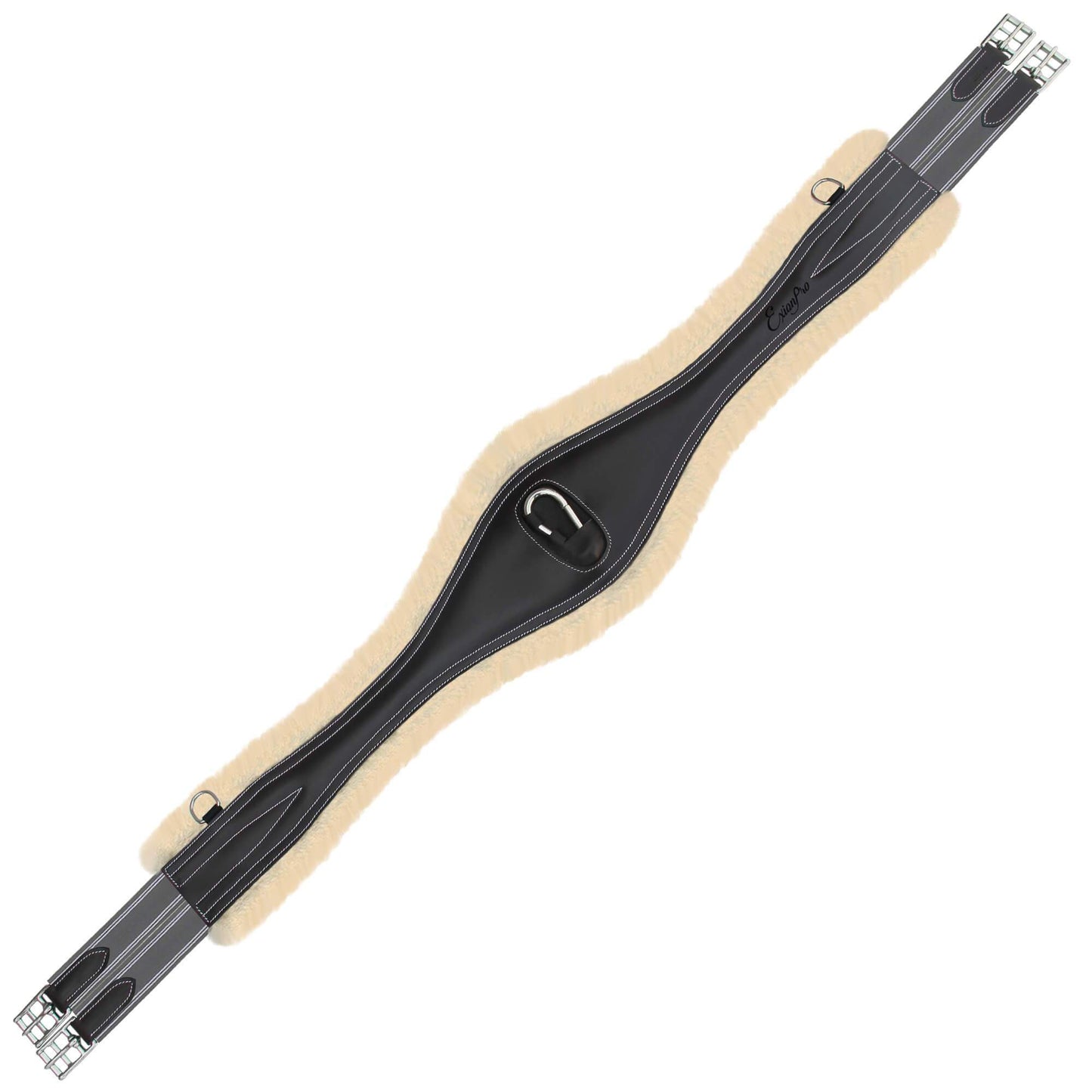 Padded Long Girth w/snap - Grey/White Elastic