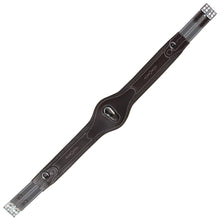 Load image into Gallery viewer, Fancy Stitch Padded Long Girth w/snap - Grey/White Elastic