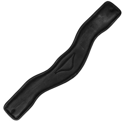 Black Padded Anatomic Leather Dressage Girth