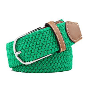 Green Elastic Braided Belt