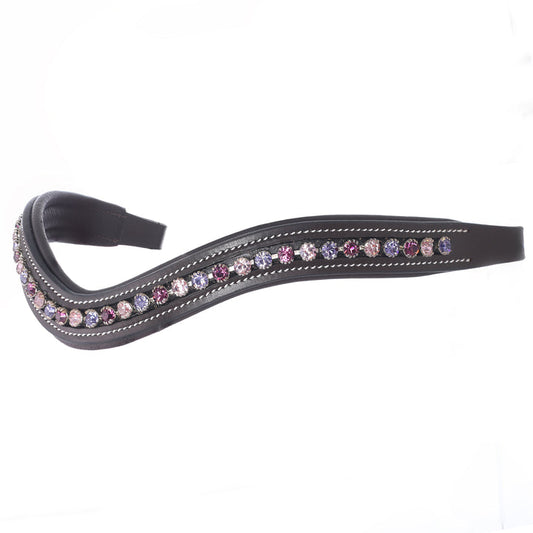 Fuchsia/Light Rose/Tanzanite Crystal Browband