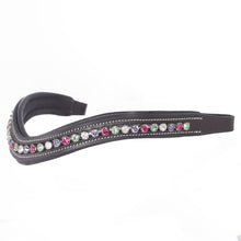 Load image into Gallery viewer, Peridot/Fuchsia/Tanzanite/Clear Crystal Browband