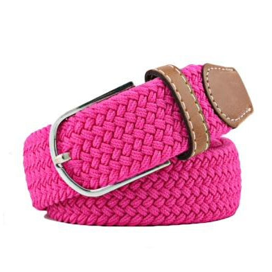 Hot Pink Elastic Braided Belt