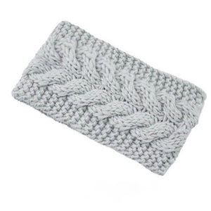 Space Grey Women's knitted headband ear warmer