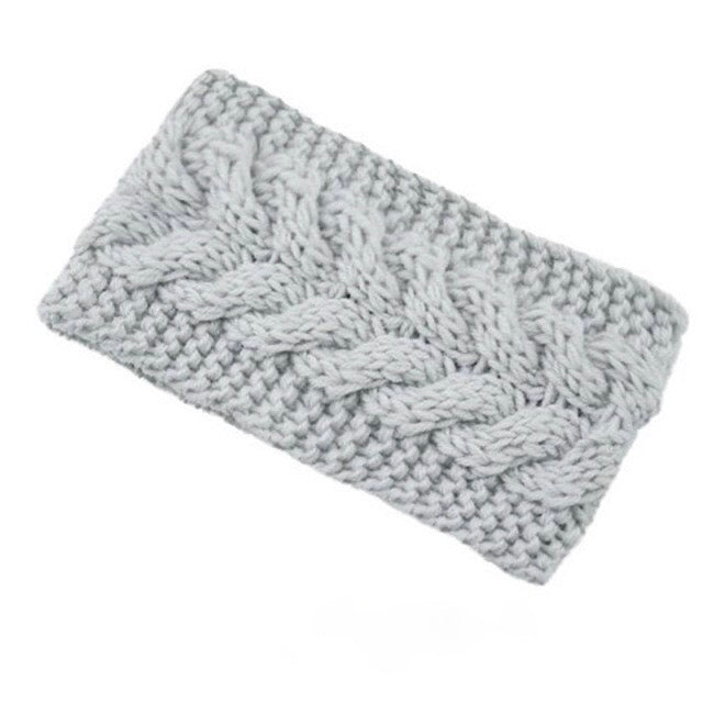 Space Grey Women's knitted headband ear warmer