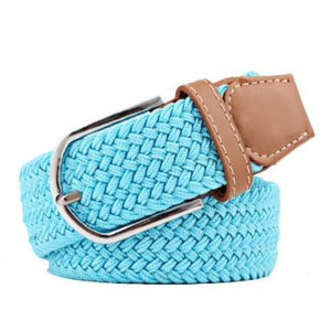 Light Blue Elastic Braided Belt