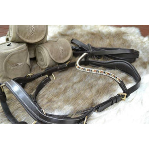 Amber Anatomic Leather Bridle - Brown Leather