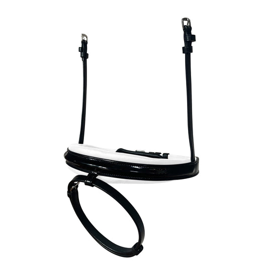 Melodie Noseband - Patent, White Padding (Hanoverian)