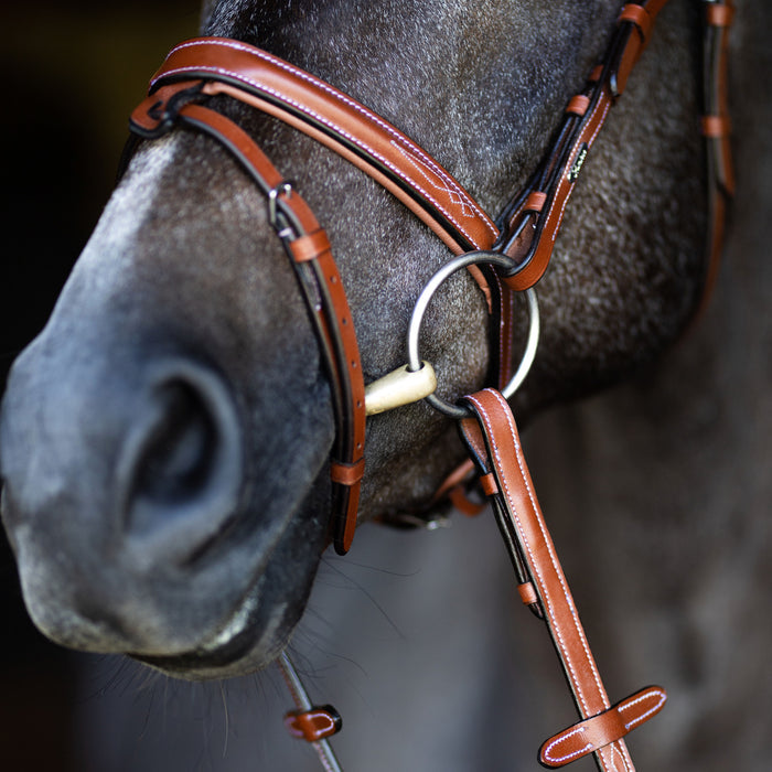 Milan Italian Leather Bridle (Convertible) (No reins)