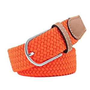 Orange Elastic Braided Belt