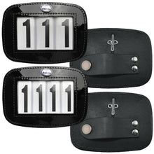 Load image into Gallery viewer, Patent Leather Bridle Number Holders (Pair)