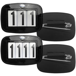 Patent Leather Saddle Cloth Number Holders (Pair)