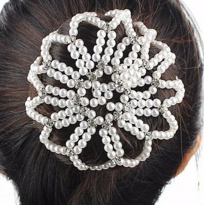 Crystal Pearl Hair Net