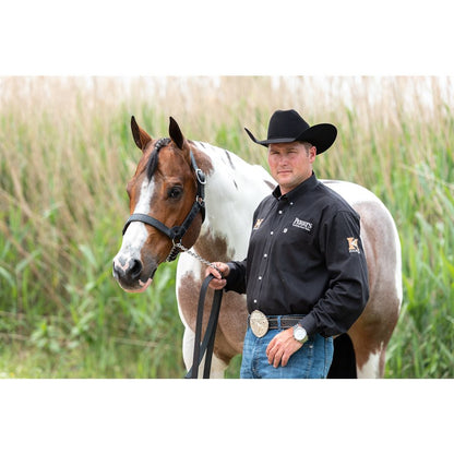 Western Crocodile Embossed Leather Show Halter