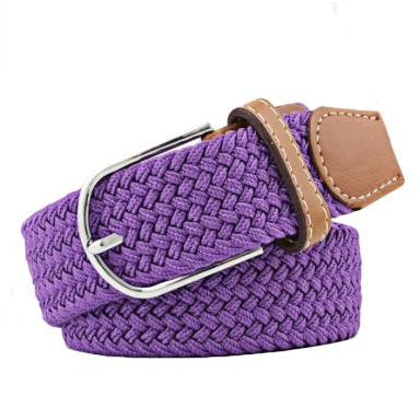 Purple Elastic Braided Belt