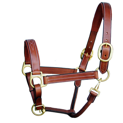 Triple Stitched Padded Leather Halter