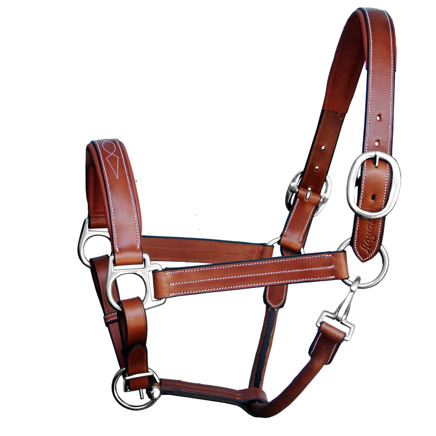 Triple Stitched Padded Leather Halter