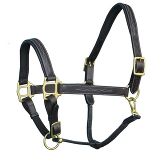 Fancy Stitch Padded Leather Halter