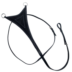 Running Martingale with Soft Leather Bib